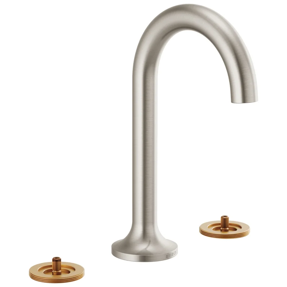 Brizo Odin 1.5 GPM Widespread Bathroom Faucet Less Handles Brushed Nickel As Is